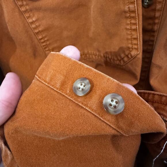 Cabela’s Stonewash Canvas 100% Cotton Long Sleeve Button Up Outdoor Shirt Men XL - Picture 6 of 8